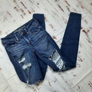 American Eagle distressed jegging jeans